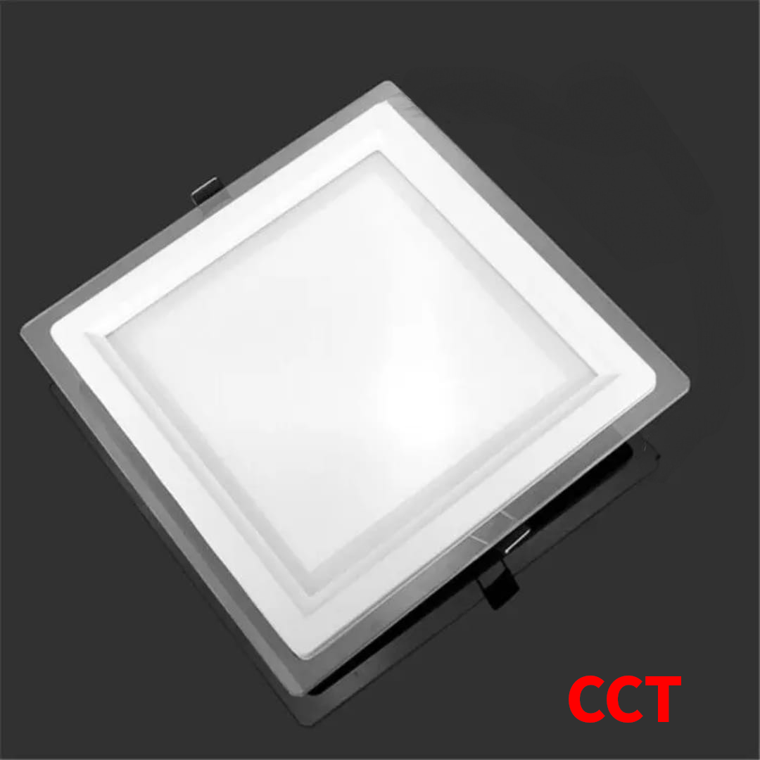 LED Downlight G Series - 12W Square (12W-GLASS-SQ-CCT)