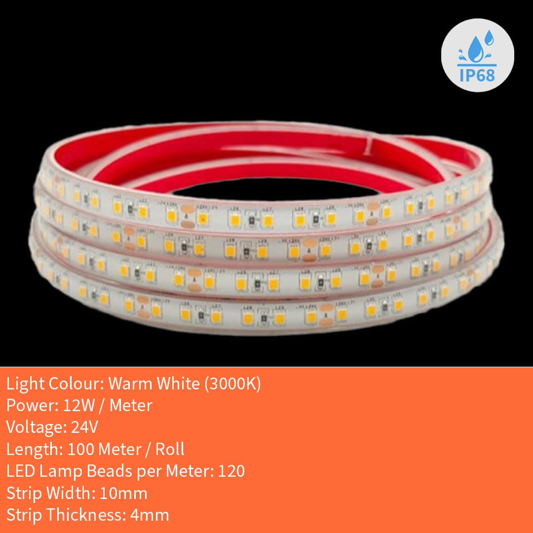24V IP68 Waterproof 1M / 120 LED Strip Light