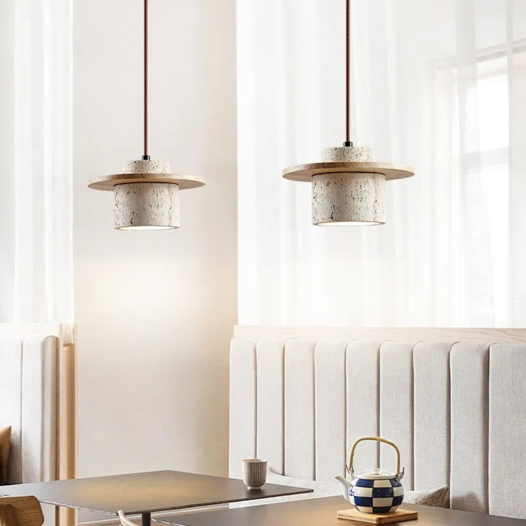 Travertine Stone Pendant Light