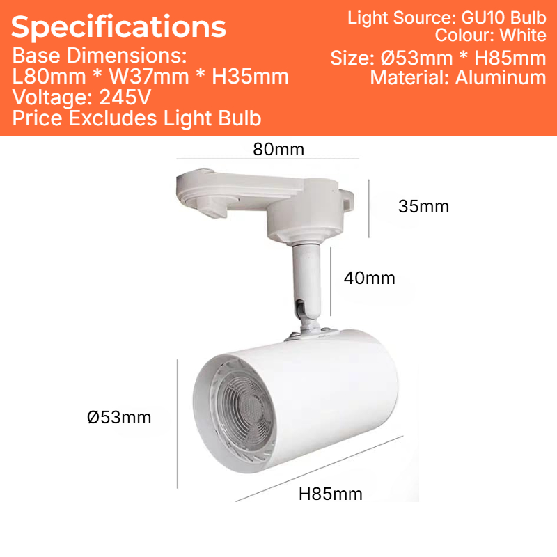 803 GU10 Casing Normal Track Light