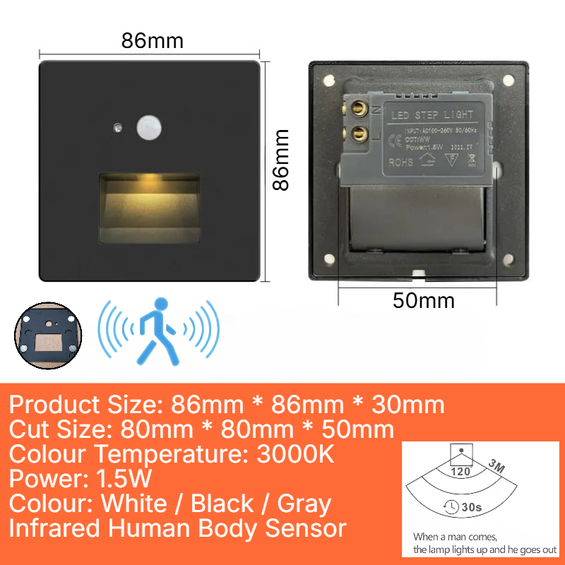 GS-AC86G Human Sensor Staircase Light