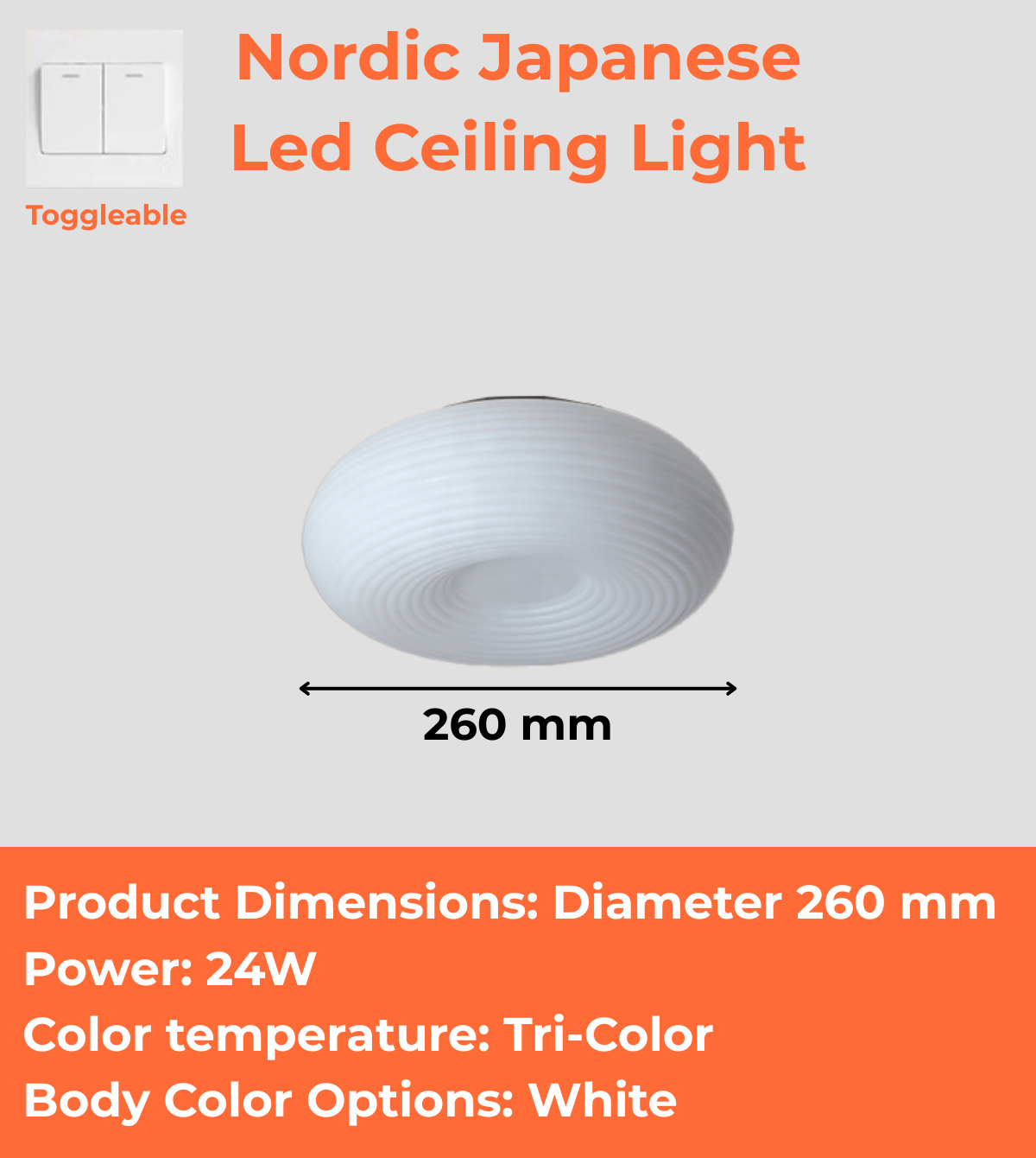 Nordic Japanese LED Ceiling Light
