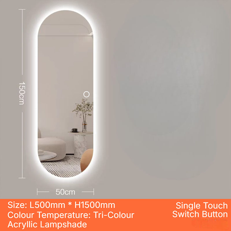Rounded Rectangle LED Mirror Light 1500mm * 500mm (W016/600)