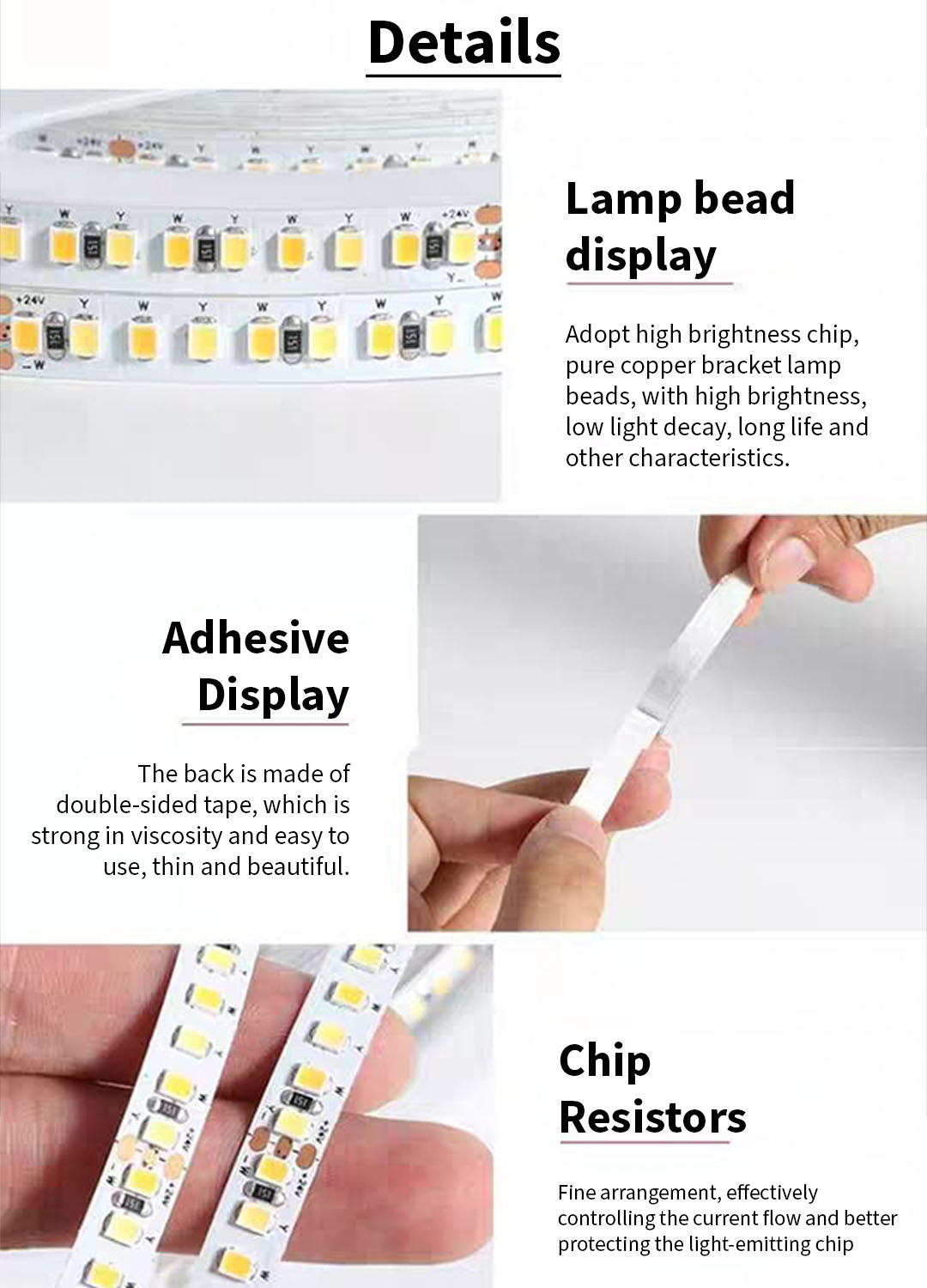 Tri-Colour IP20 SMD 2835 Strip Light