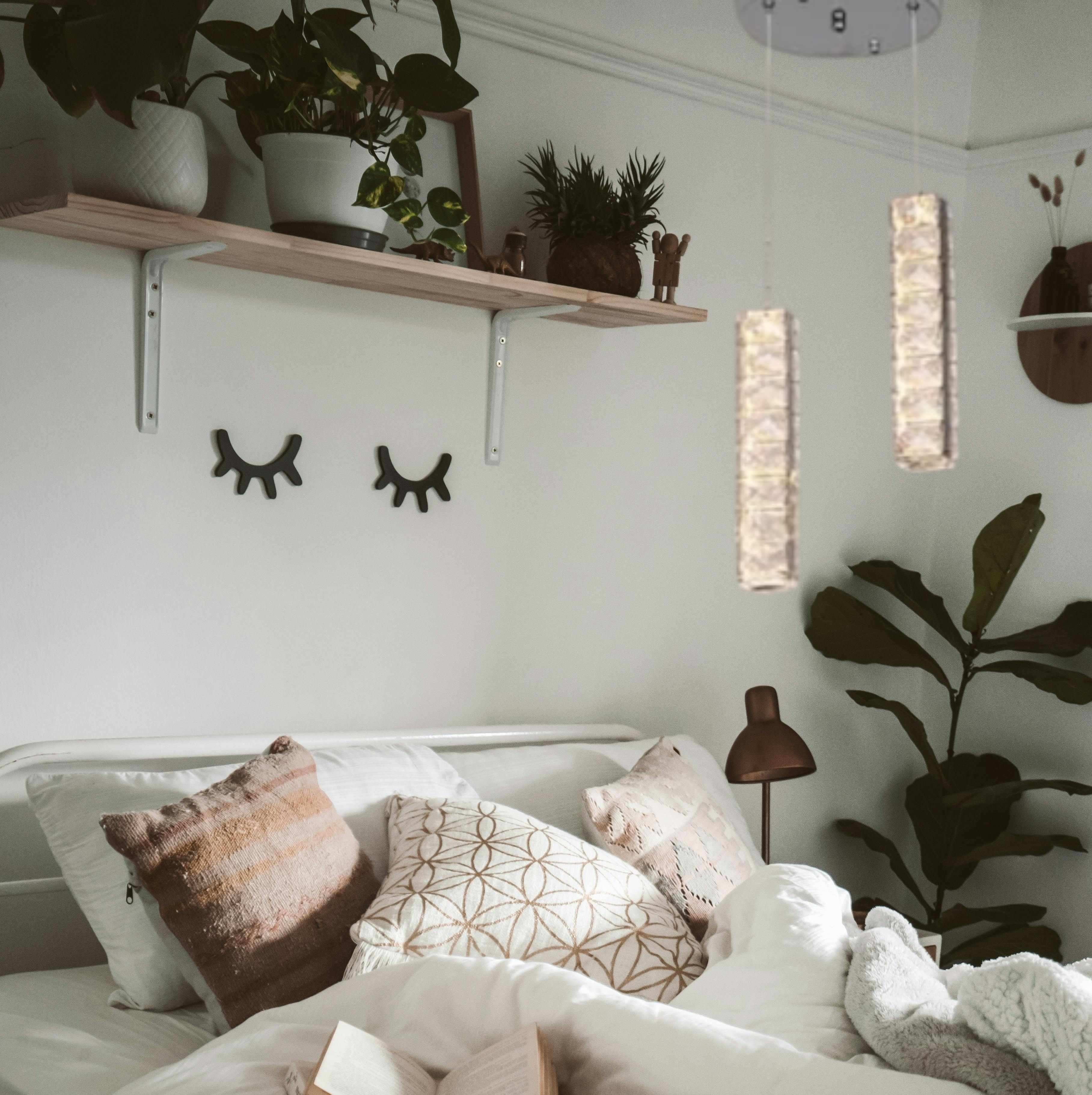 Suspended Crystal Column Pendant (231104-2 Heads)