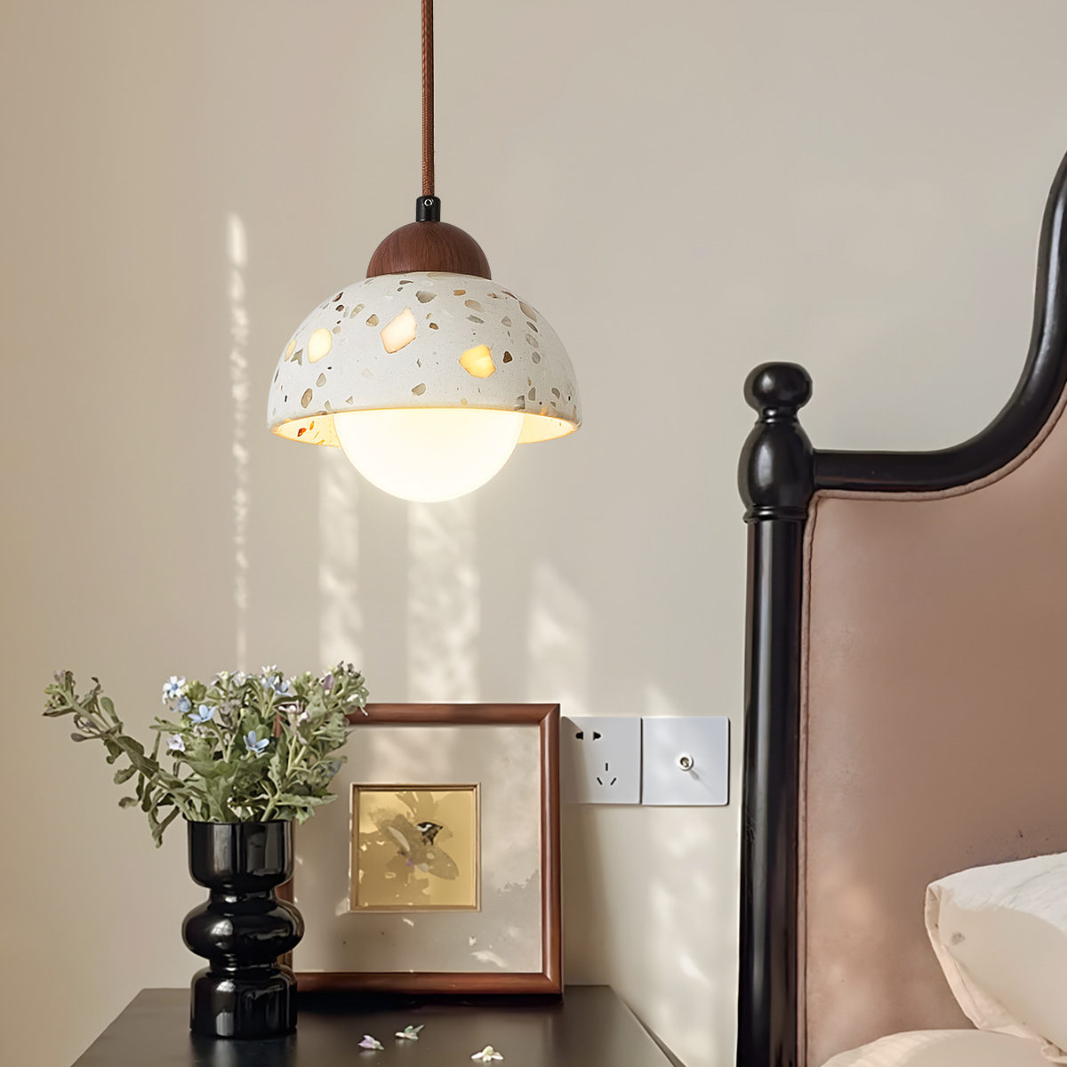 Nordic Stone Marble Round Pendant