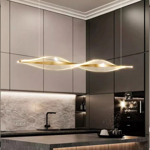 Cascading LED Chandelier with Acrylic Accents