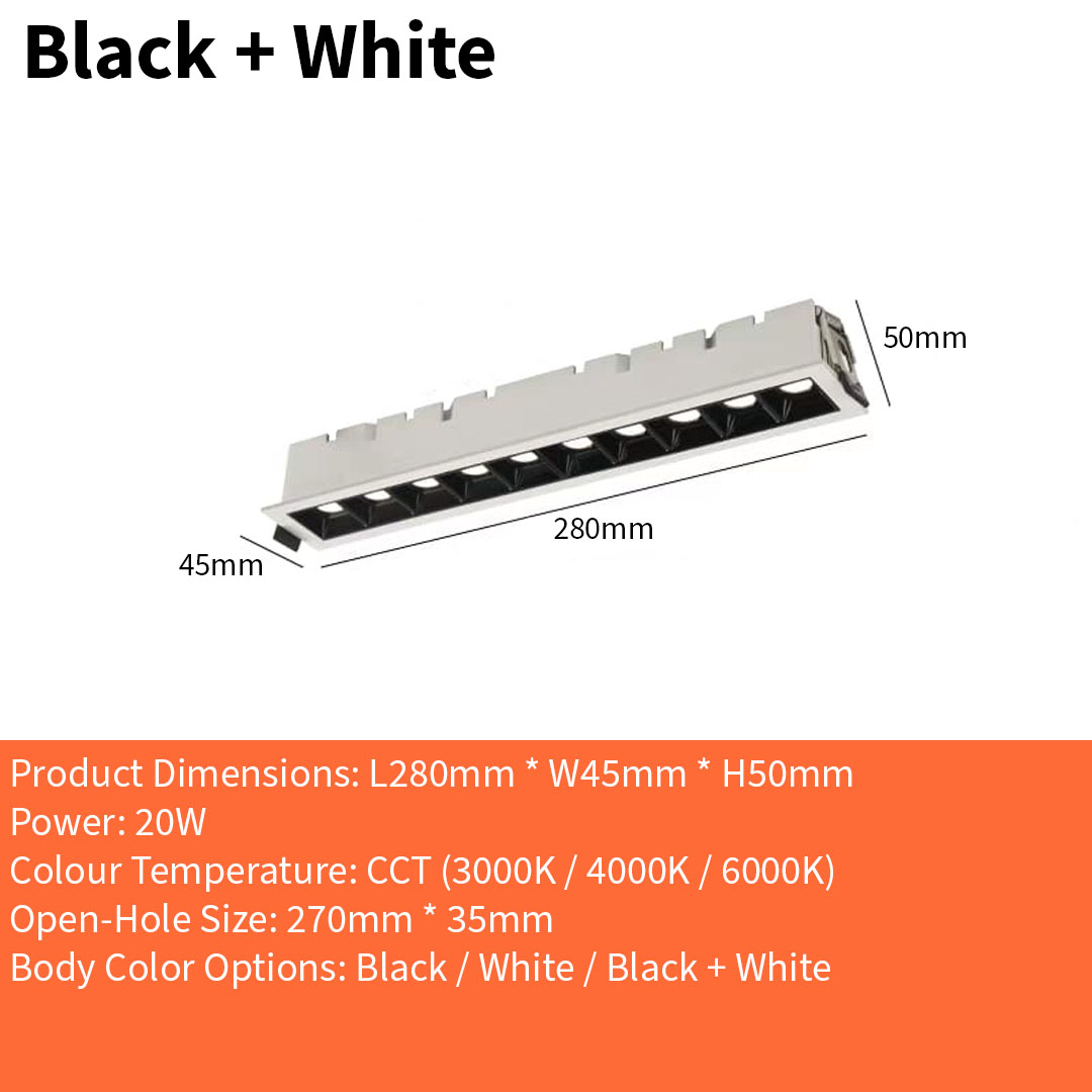 K705-20W Lego Linear Recessed Spotlight