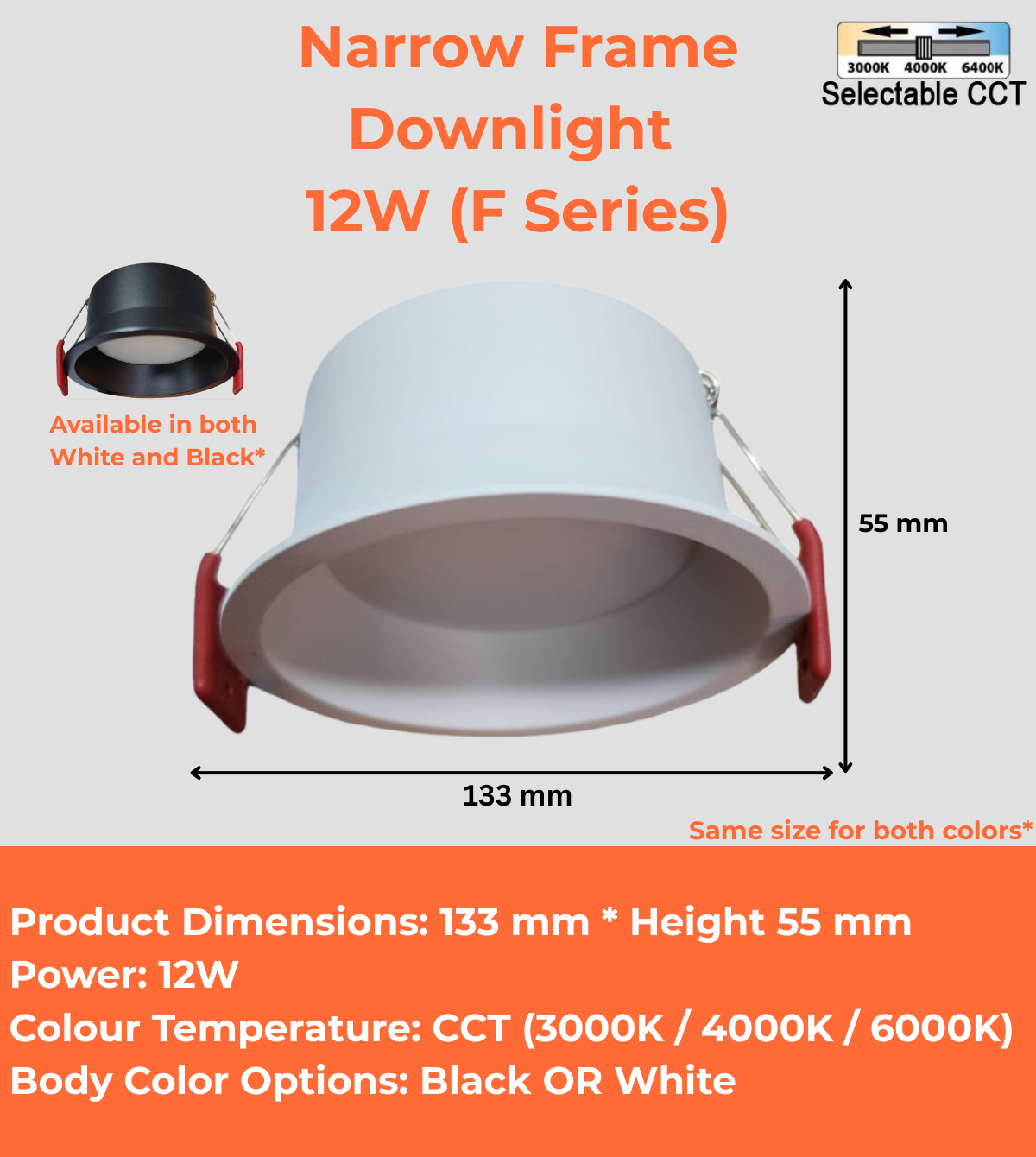 Narrow Frame Downlight (F Series)