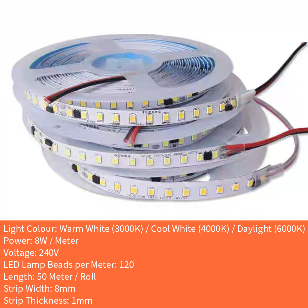 240V 2835 1M / 120 LED Strip Light (2835 240V)