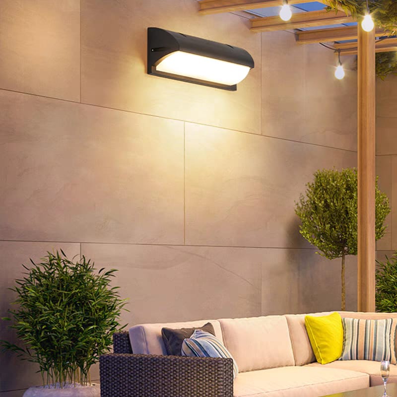 Minimalist Black Outdoor Wall Light (W/841-BK-Y)