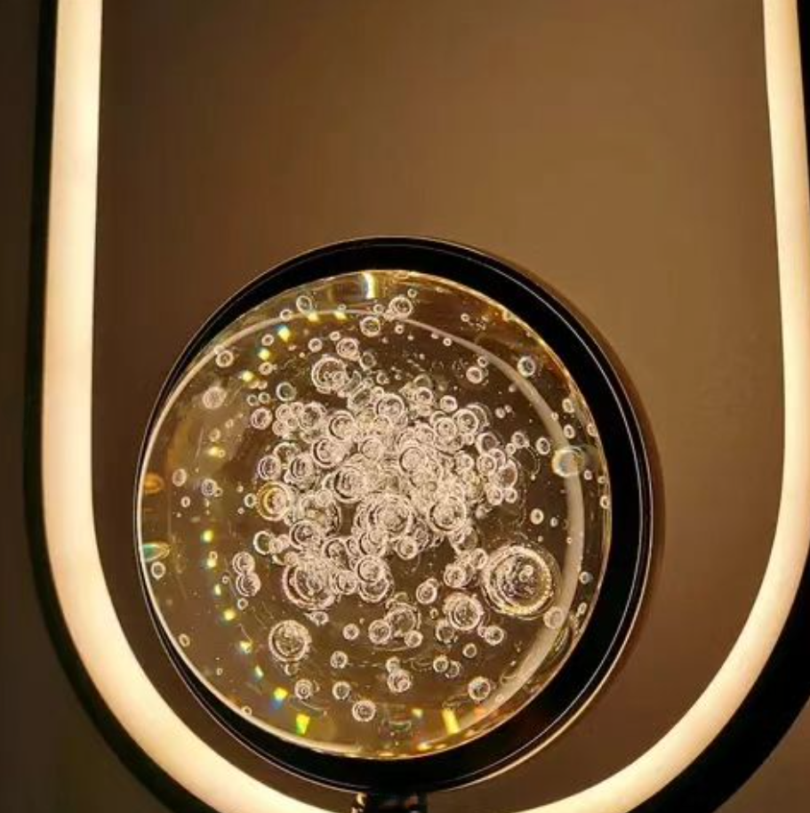 Black Pearl Oval Frame with Centerpiece