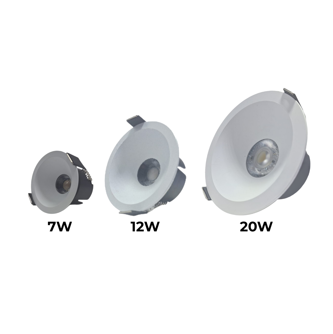 Recessed LED Downlights (LB 7W/12W/20W WH/BK)