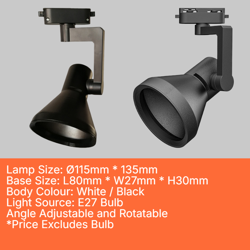 E27 Normal Track Holder (T-E27-D)