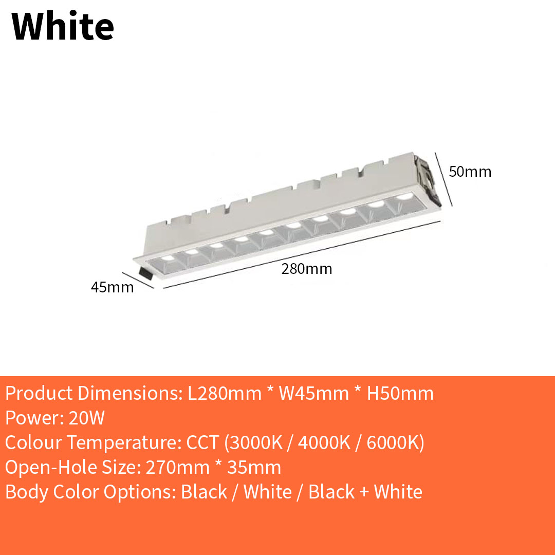 K705-20W Lego Linear Recessed Spotlight