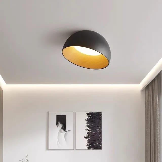 Nordic Wood Dome Ceiling Light