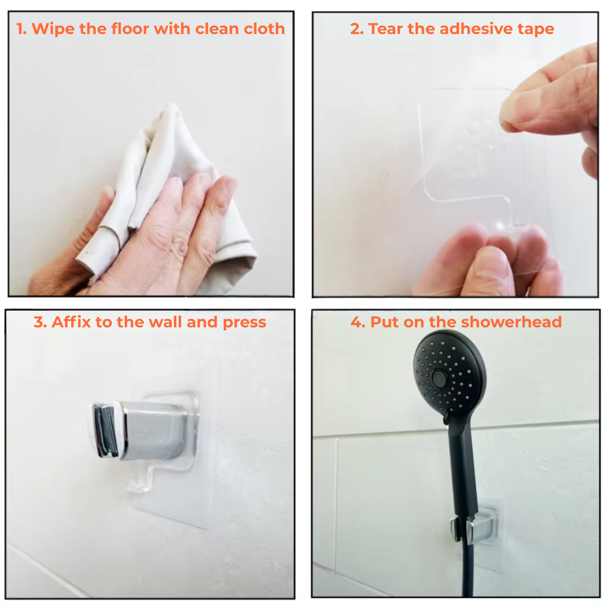 Multi Purpose Shower Head Holder (TS-CH/BK/TT)