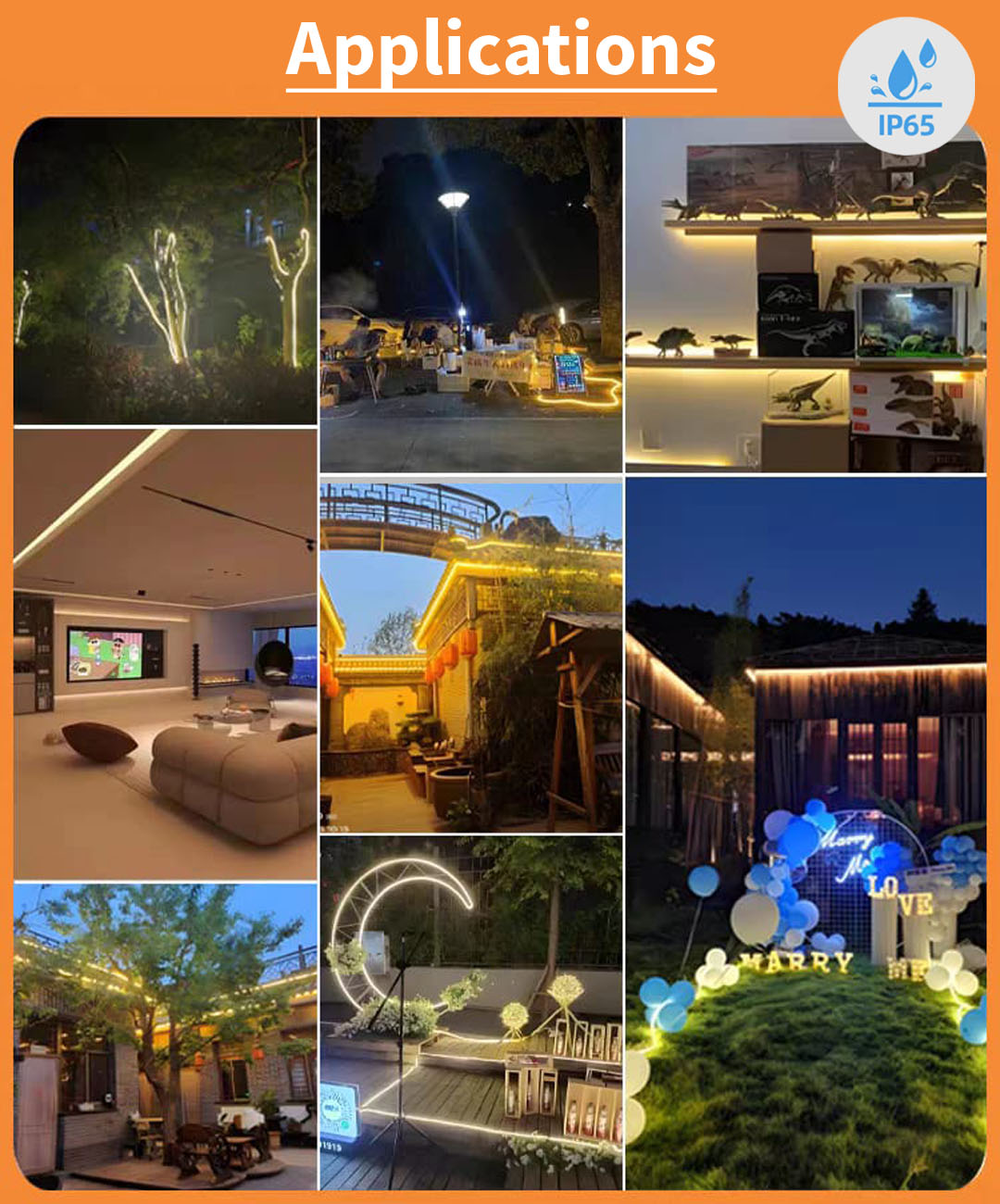 240V IP65 Weatherproof Outdoor Rope LED Strip Light