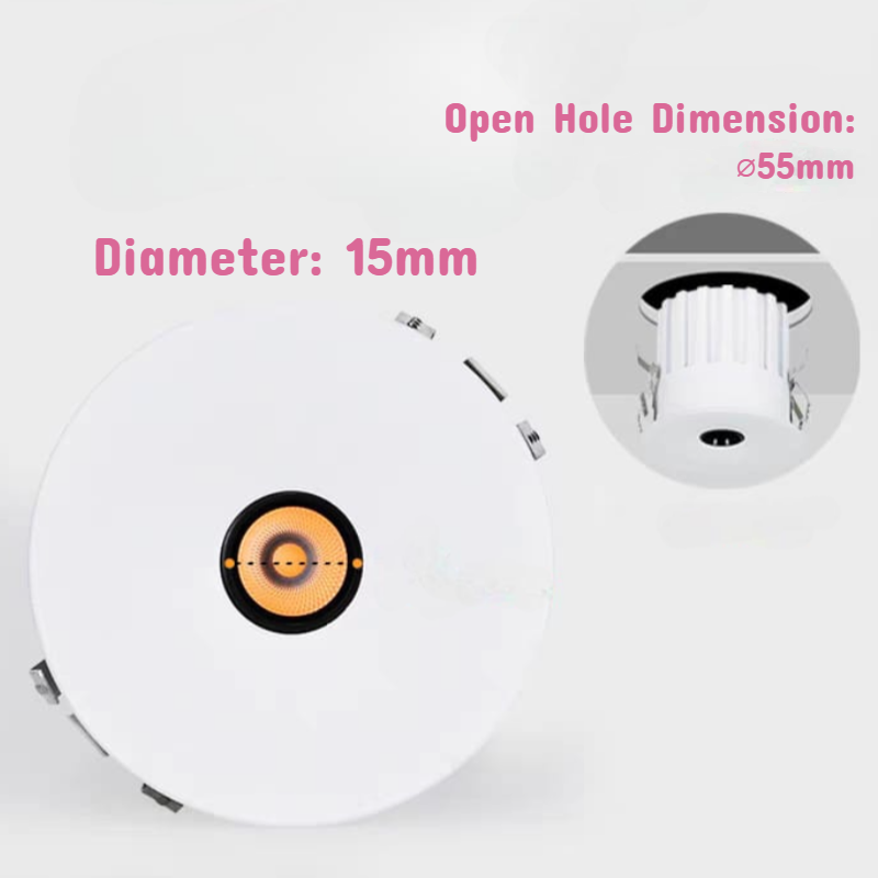 Spotlight with Small Hole (CCT-7W WH/BK)