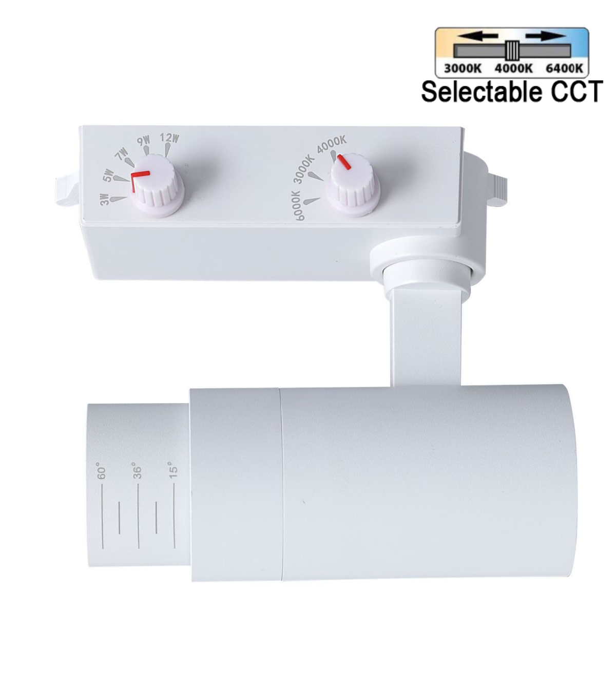 LED Adjustable Focus Tracklight (WH/BK)