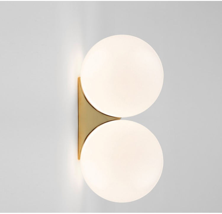 Double Globe Wall Light (WH/BK/GB/SC)