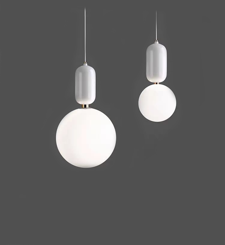 Nordic white ball pendant
