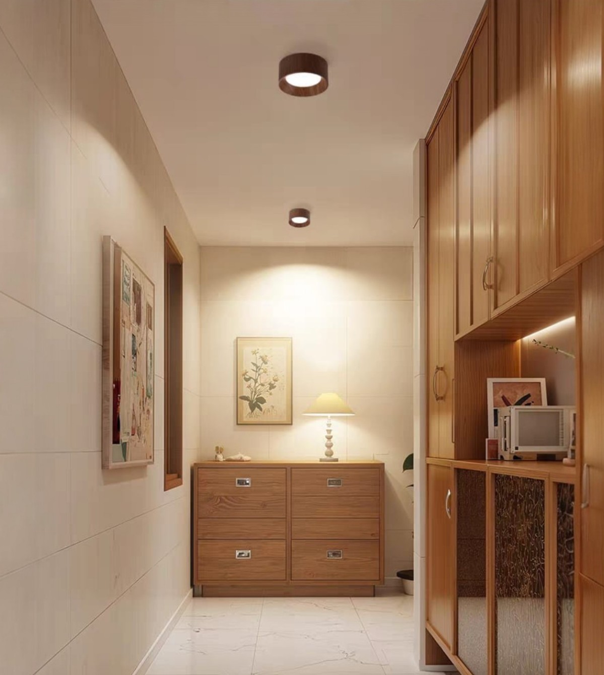Nordic Wood Surface Mounted Led MWS 9W-Wood Tri Colour