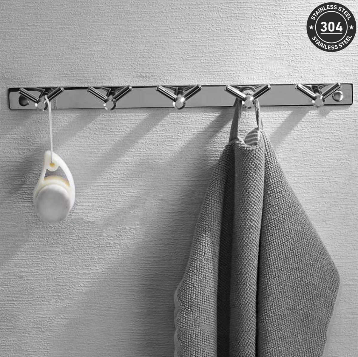 Stainless Steel Double Hook Rack