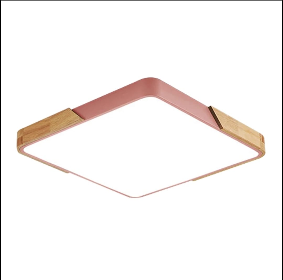 Nordic Wood and Acrylic Ceiling Light (Square)