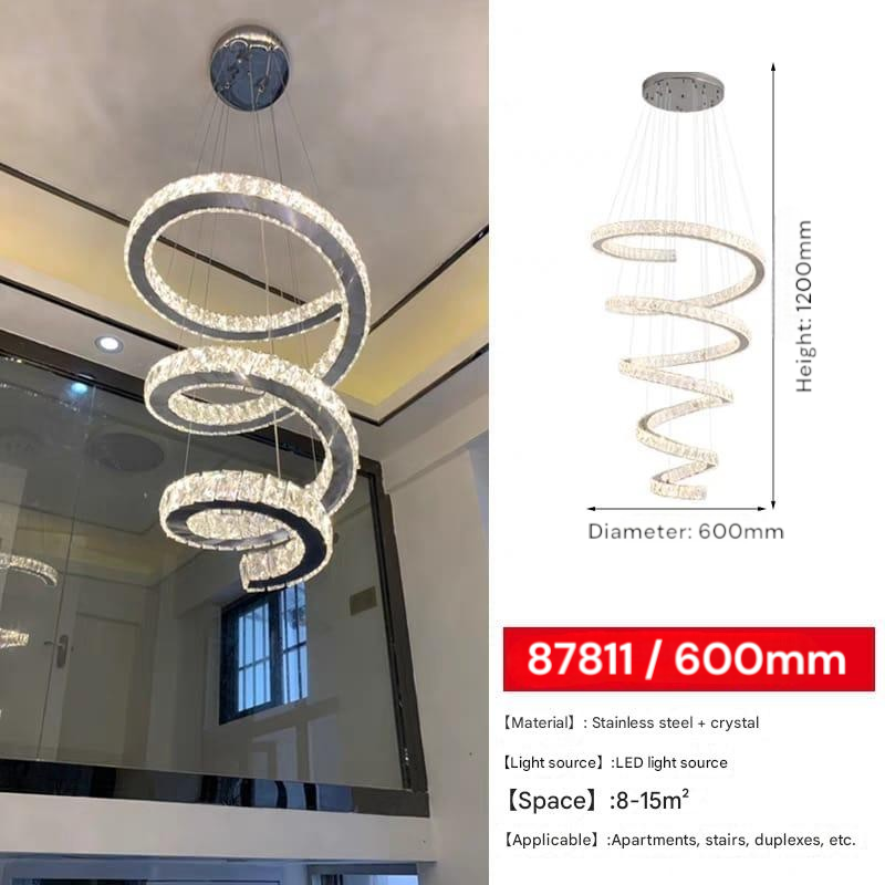 Spiral Crystal Chandelier (87811)
