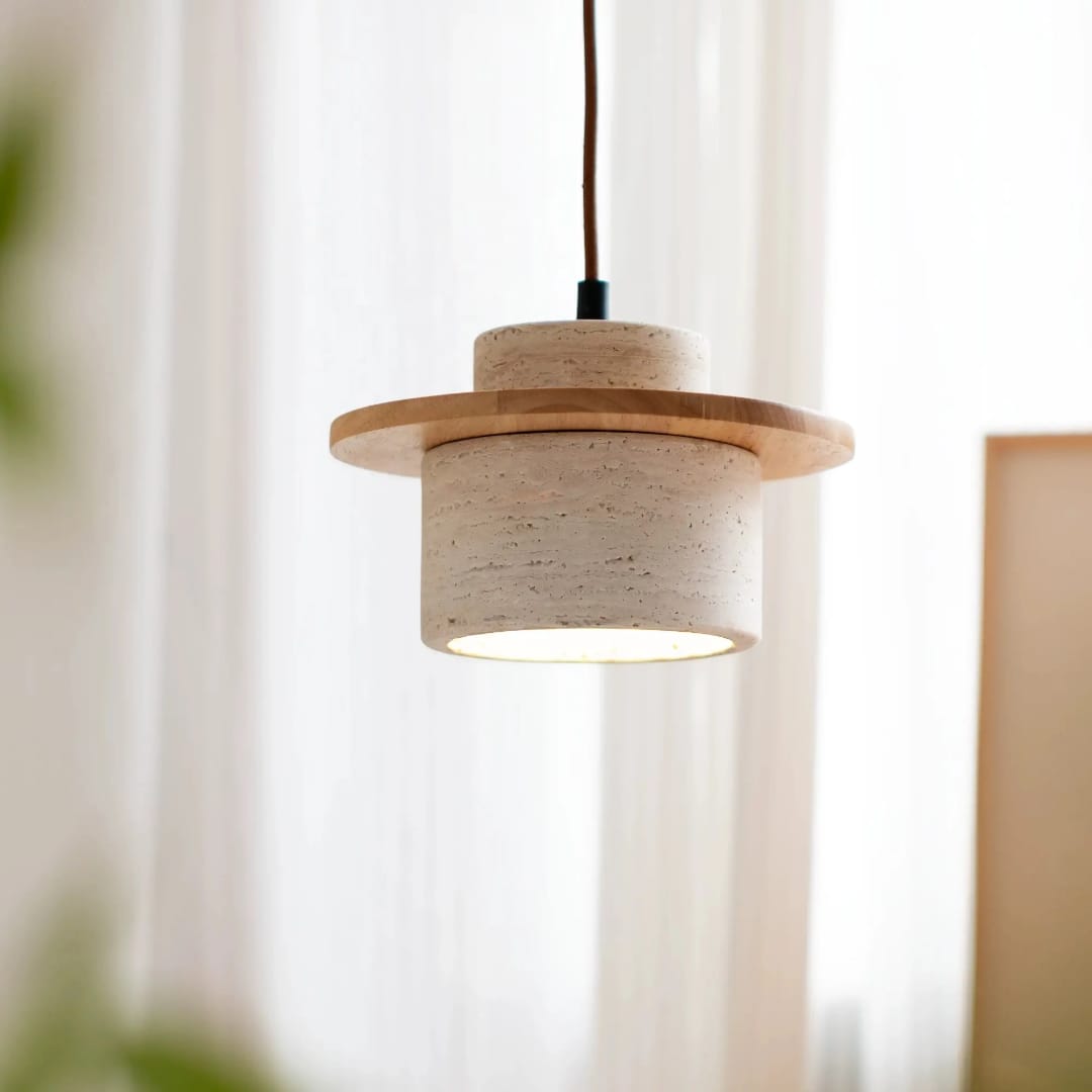 Travertine Stone Pendant Light