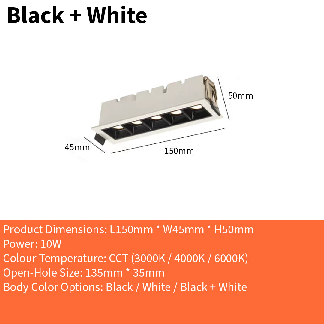 K705-10W Lego Linear Recessed Spotlight