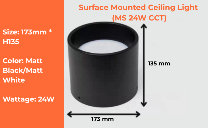 Surface Mounted Ceiling Light (MS 12W, 15W, 20W, 24W CCT)