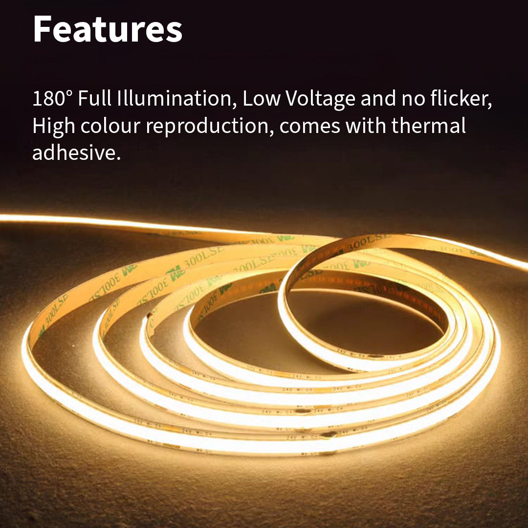 Tri-Colour COB LED Strip Light