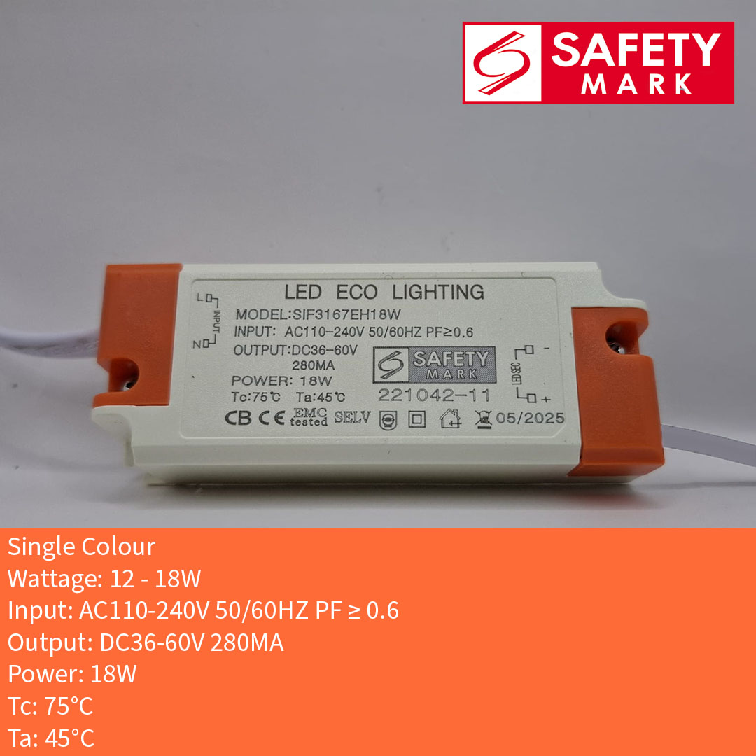 Safety Mark LED Driver Single Colour