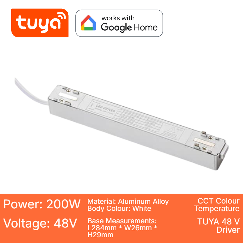 White Slim Magnetic Track (26 Series 200W TUYA Driver)