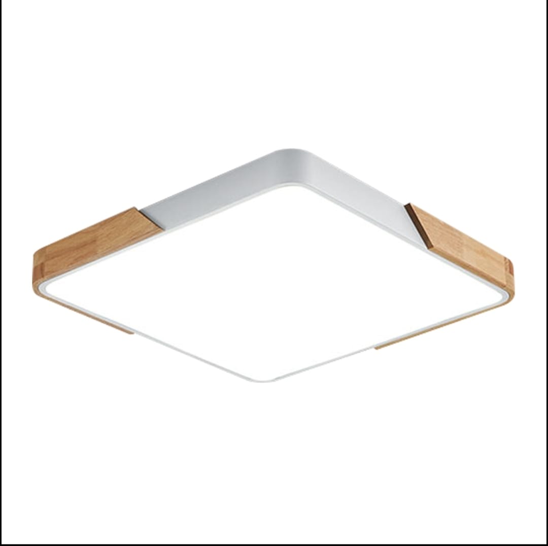 Nordic Wood and Acrylic Ceiling Light (Square)