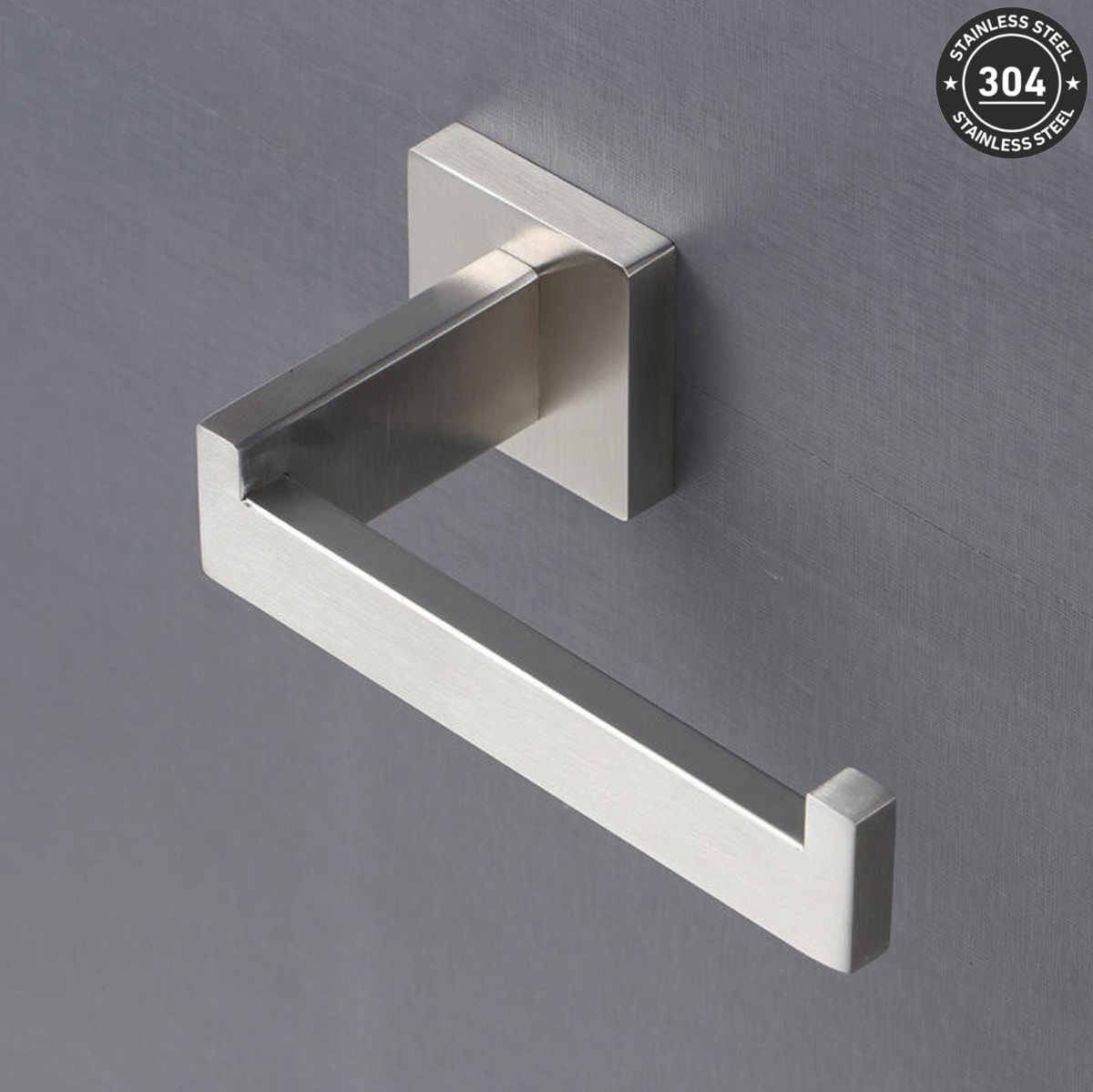 Stainless Steel Open Toilet Paper Holder (TS-1098-5 CH/BK)