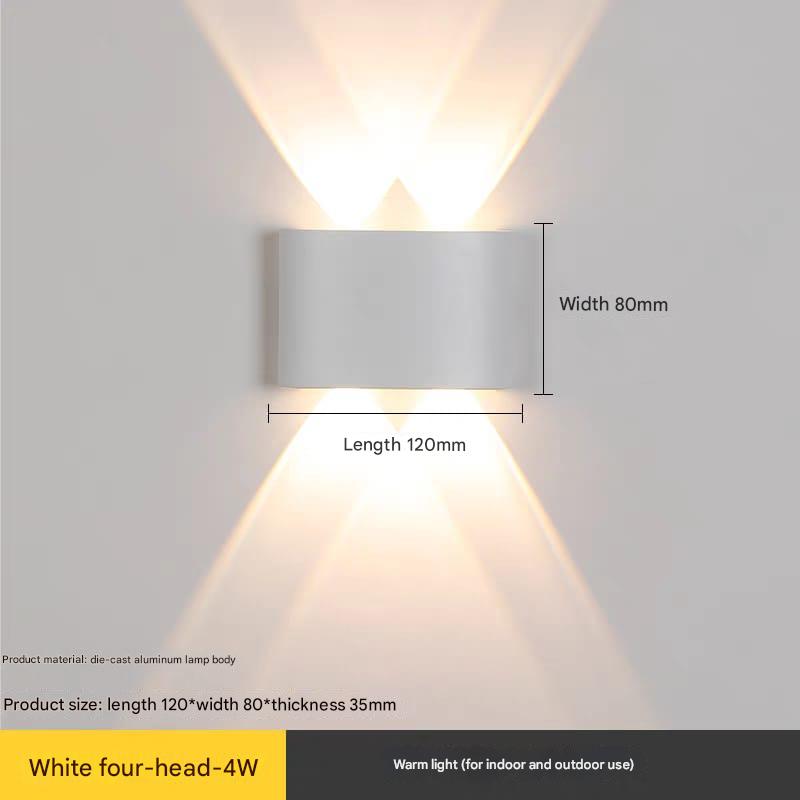 Dual-Directional Wall Light - 4 Light Rays (W/856-4-WH/BK-Y)