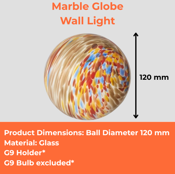 Marble Globe Wall Light