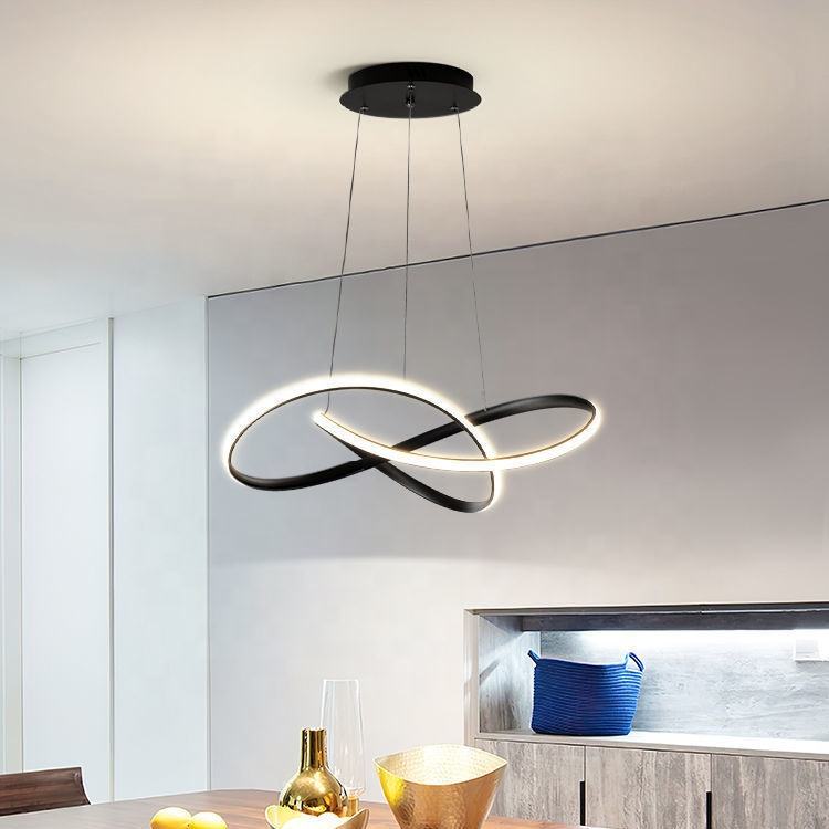 Curly Hanging Light  (9019-600mm WH/BK)