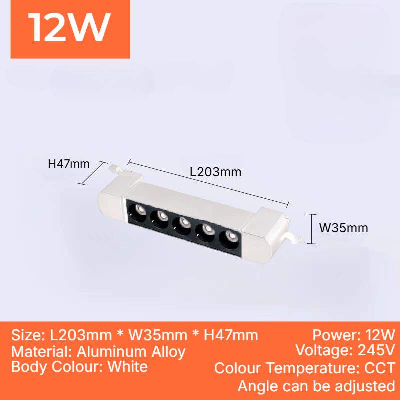 Normal Track CCT Linear Folding Spotlight