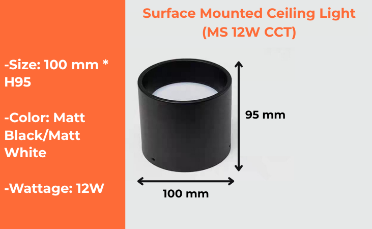 Surface Mounted Ceiling Light (MS 12W, 15W, 20W, 24W CCT)