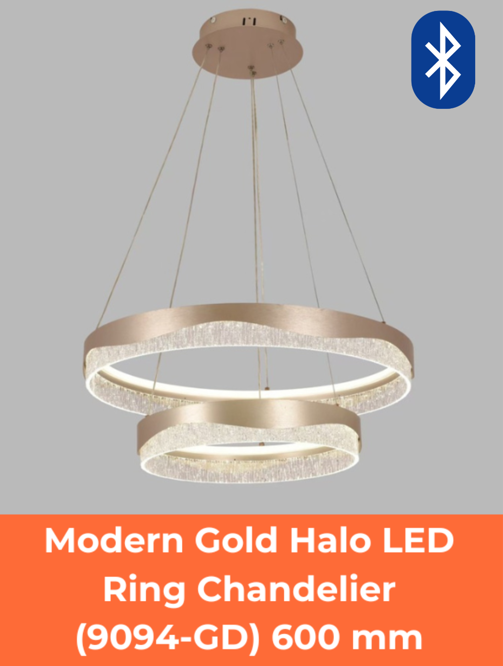 Modern Gold Halo LED Ring Chandelier (9094-GD) 600 mm