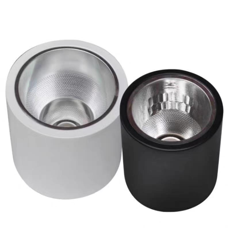 Surface-Mounted Cylindrical Downlight (WZ-E27-4/5/6/8Inches WH/BK) 