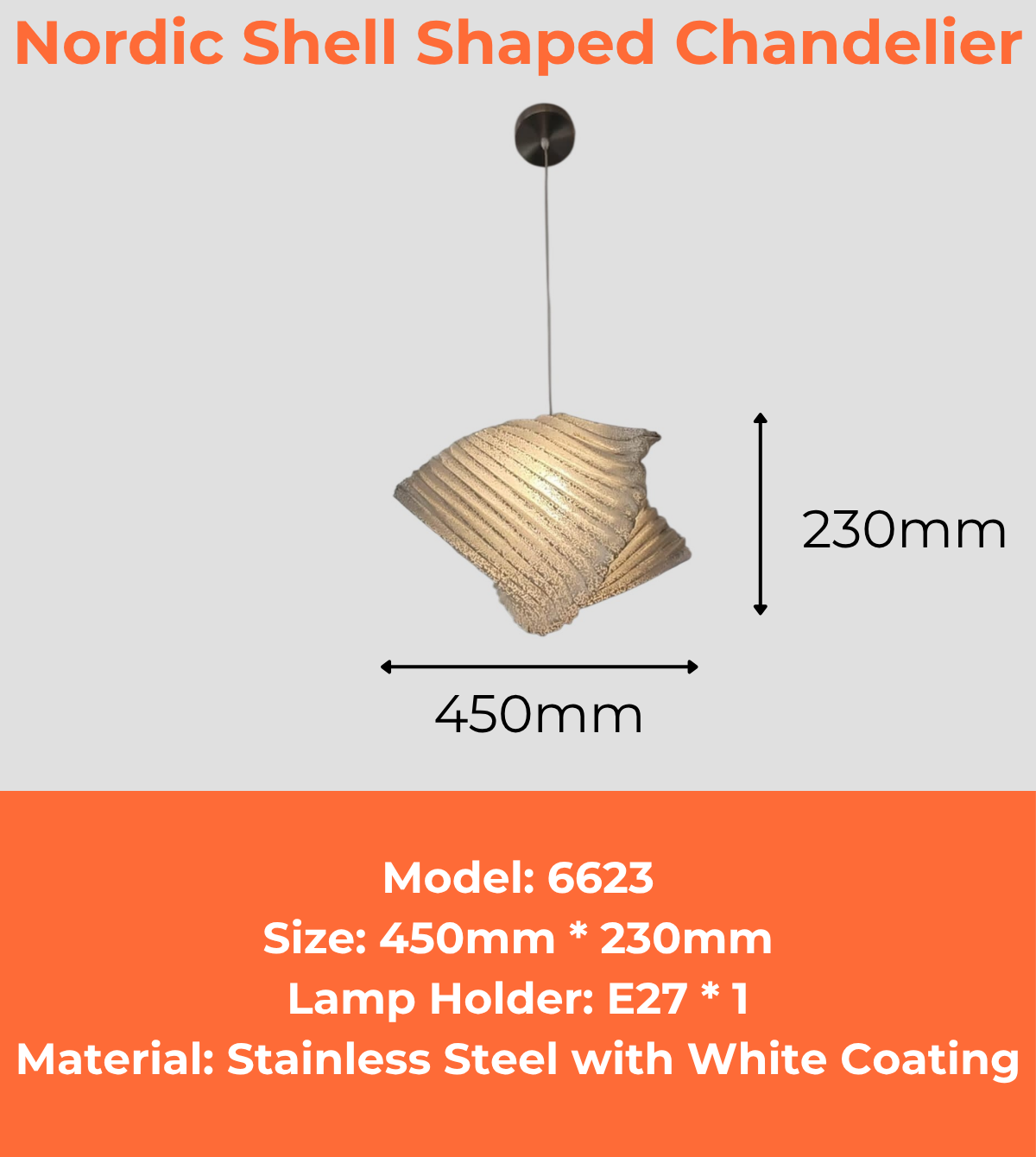 Nordic Shell Shaped Chandelier