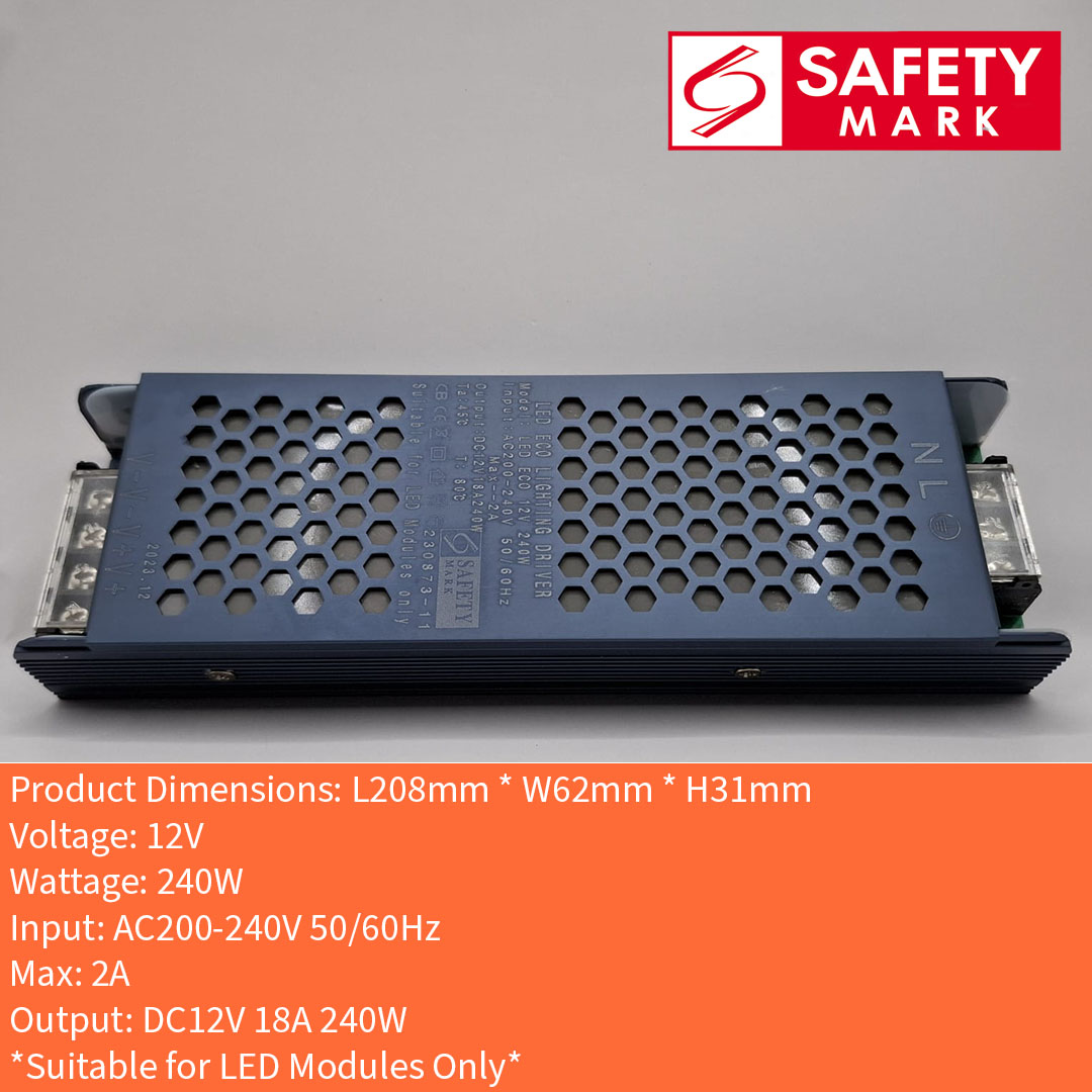 Safety Mark LED Strip Driver 12V