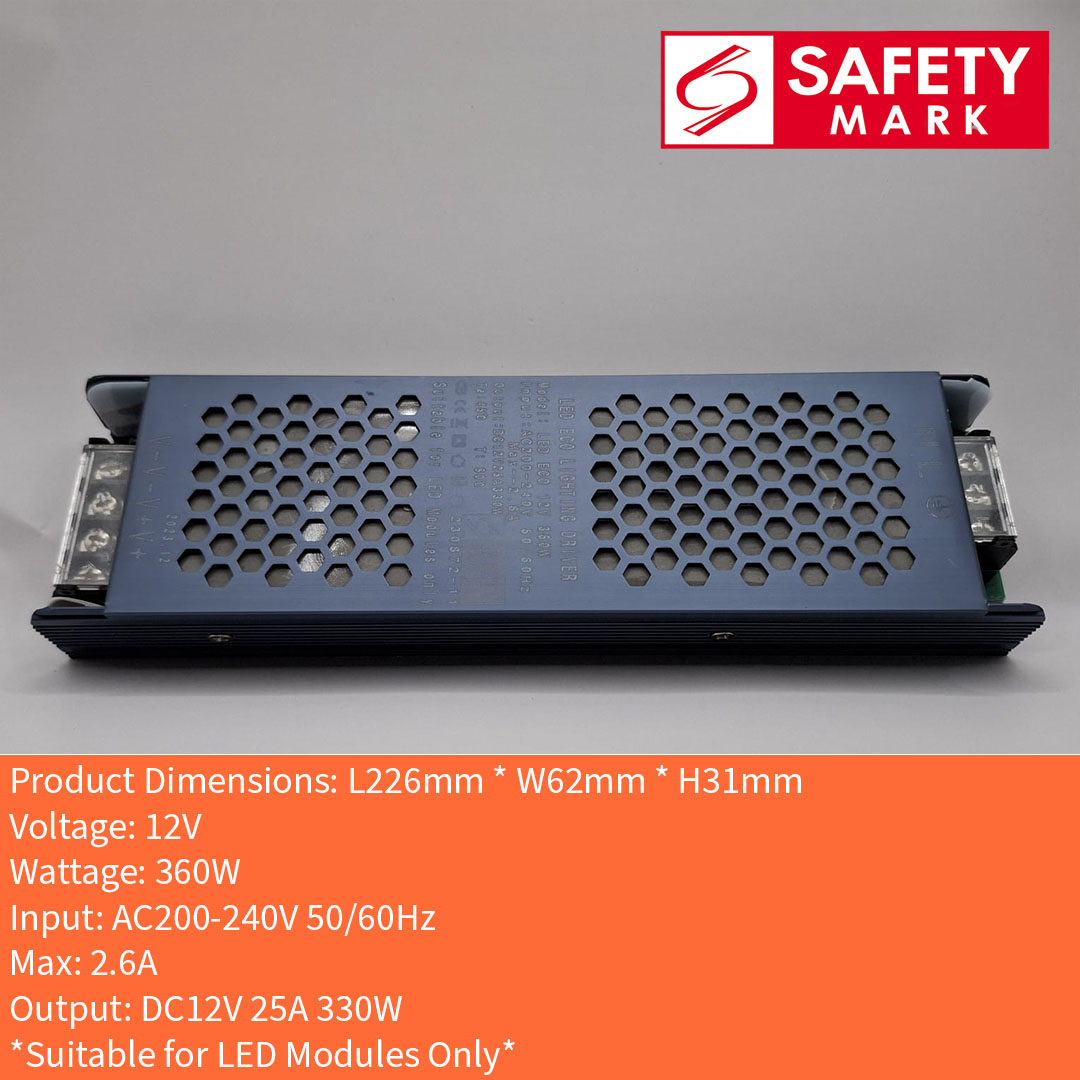 Safety Mark LED Strip Driver 12V