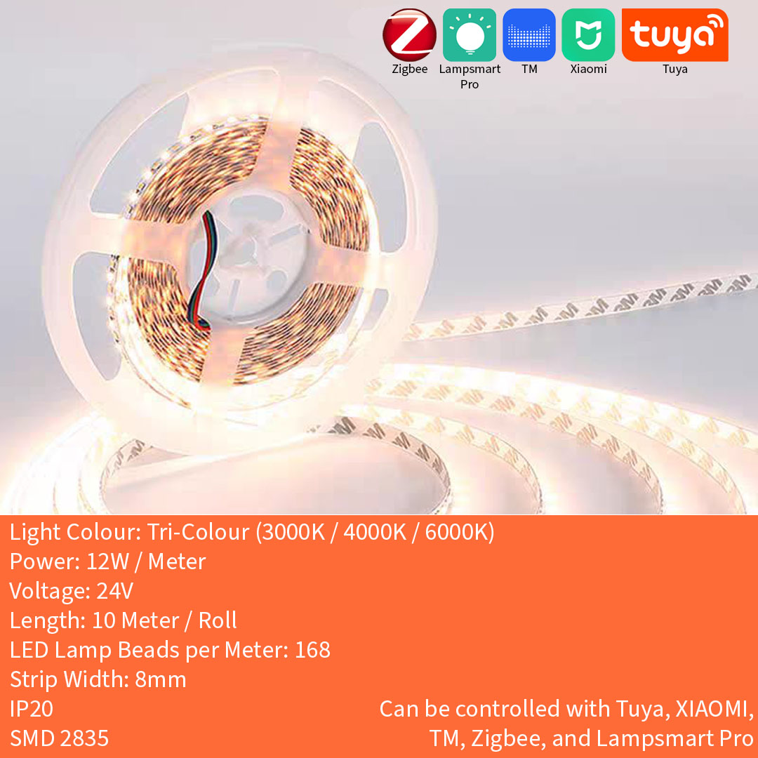 Tri-Colour IP20 SMD 2835 Strip Light