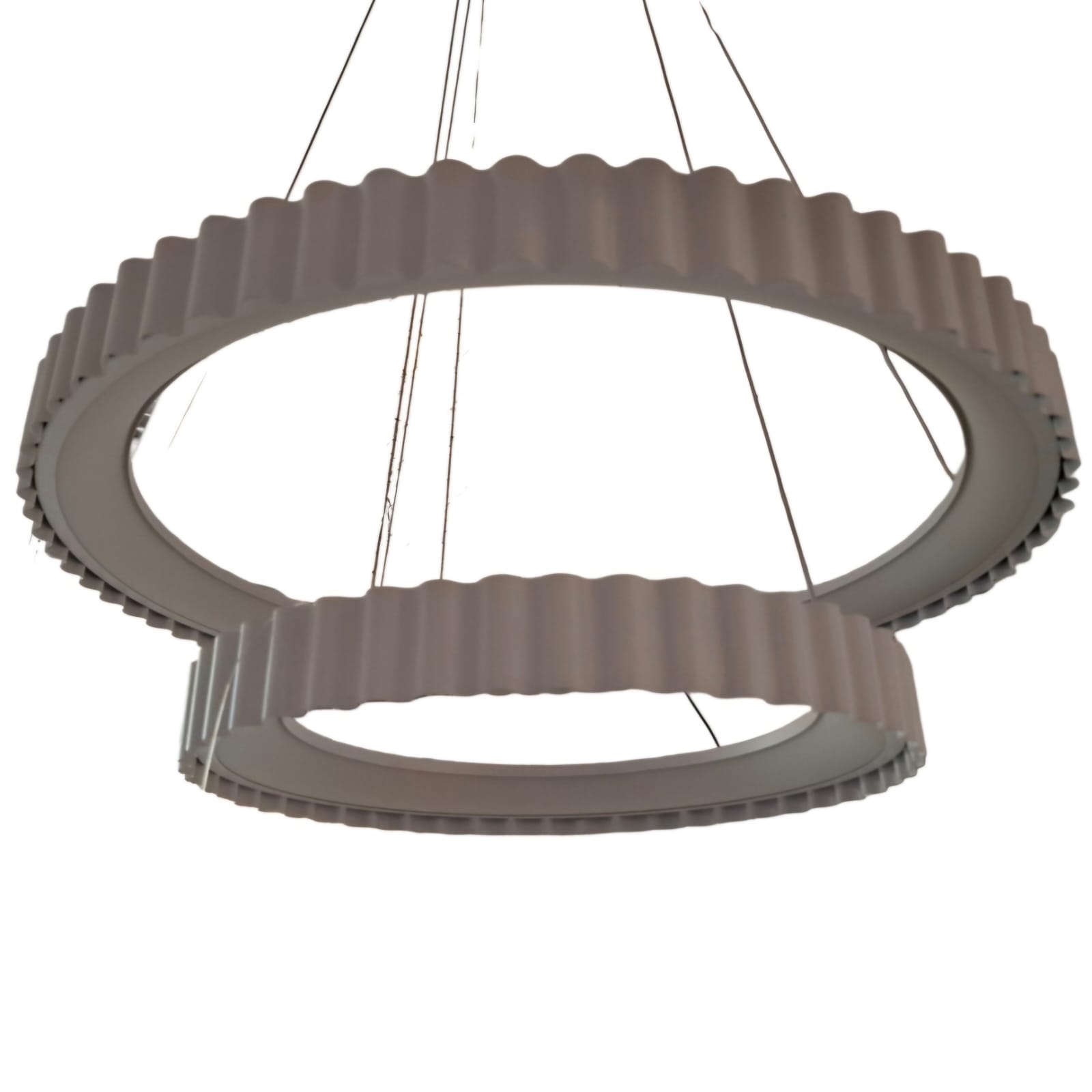 Matt Fluted LED Hanging Lamp (8985-600mm+400)
